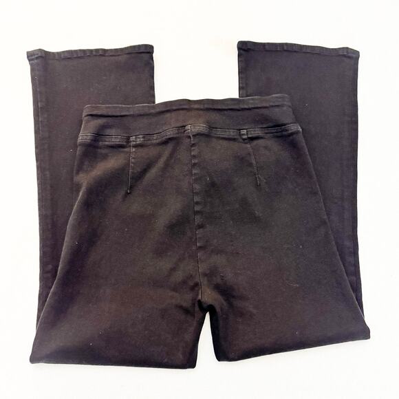 Frame JCMB631 Black Flare Jegging Pull On Stretch Denim Jeans Sheen Noir Size 2 - Picture 5 of 8